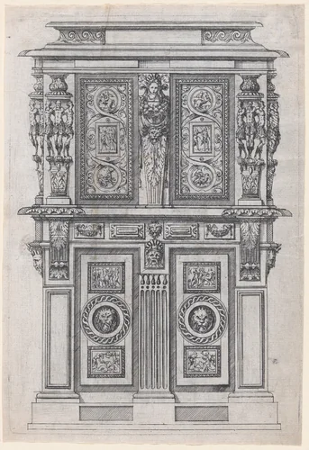Furniture Design by Jacques Androuet du Cerceau, print, 1530-1585