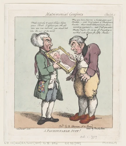 A Fashionable Suit by Thomas Rowlandson, print, 1799