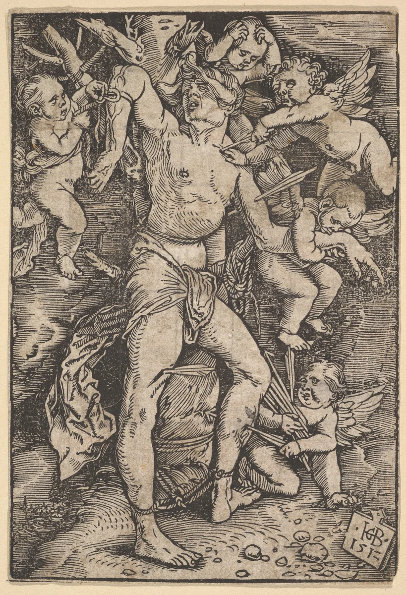 St. Sebastian by Hans Baldung, print, 1512