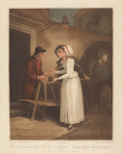 Knives, Scissors and Razors to Grind by Giovanni Vendramini, print, 1795