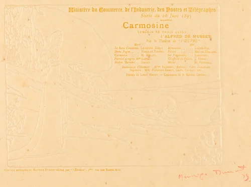 Carmosine by Maurice Dumont, print, 1895