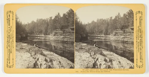 Down the River from the Elbow, No. 145 from the series "In and About the Dells of the Wisconsin River" by Henry Hamilton Bennett, photograph, 1870-1908