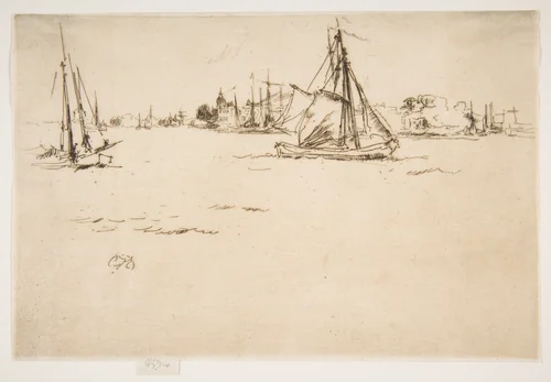 Dordrecht by James McNeill Whistler, print, 1886