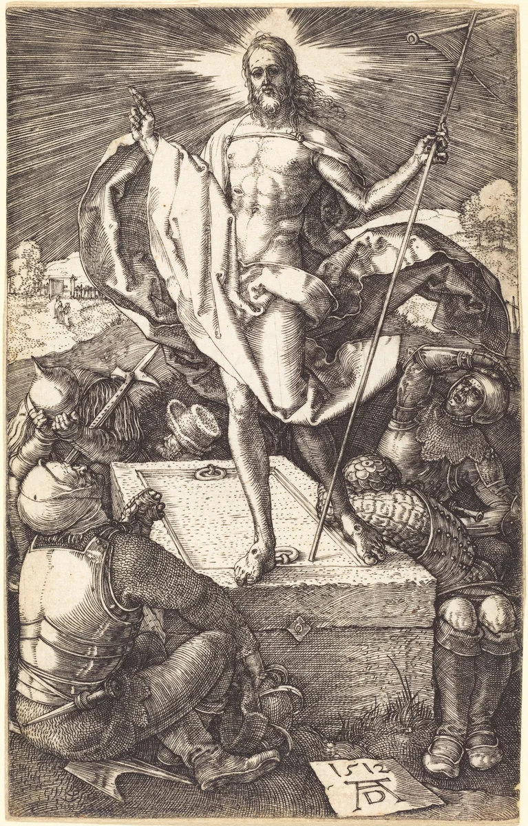 The Resurrection by Albrecht Dürer, print, 1512