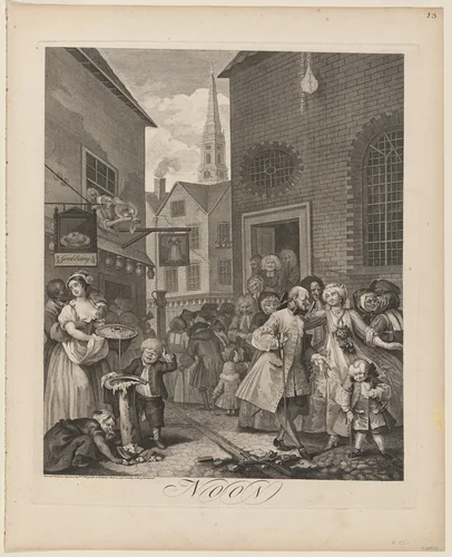 Noon by William Hogarth, print, 1738