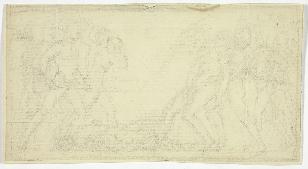 Frieze of Warriors by Thomas Stothard, drawing, 1800-1899