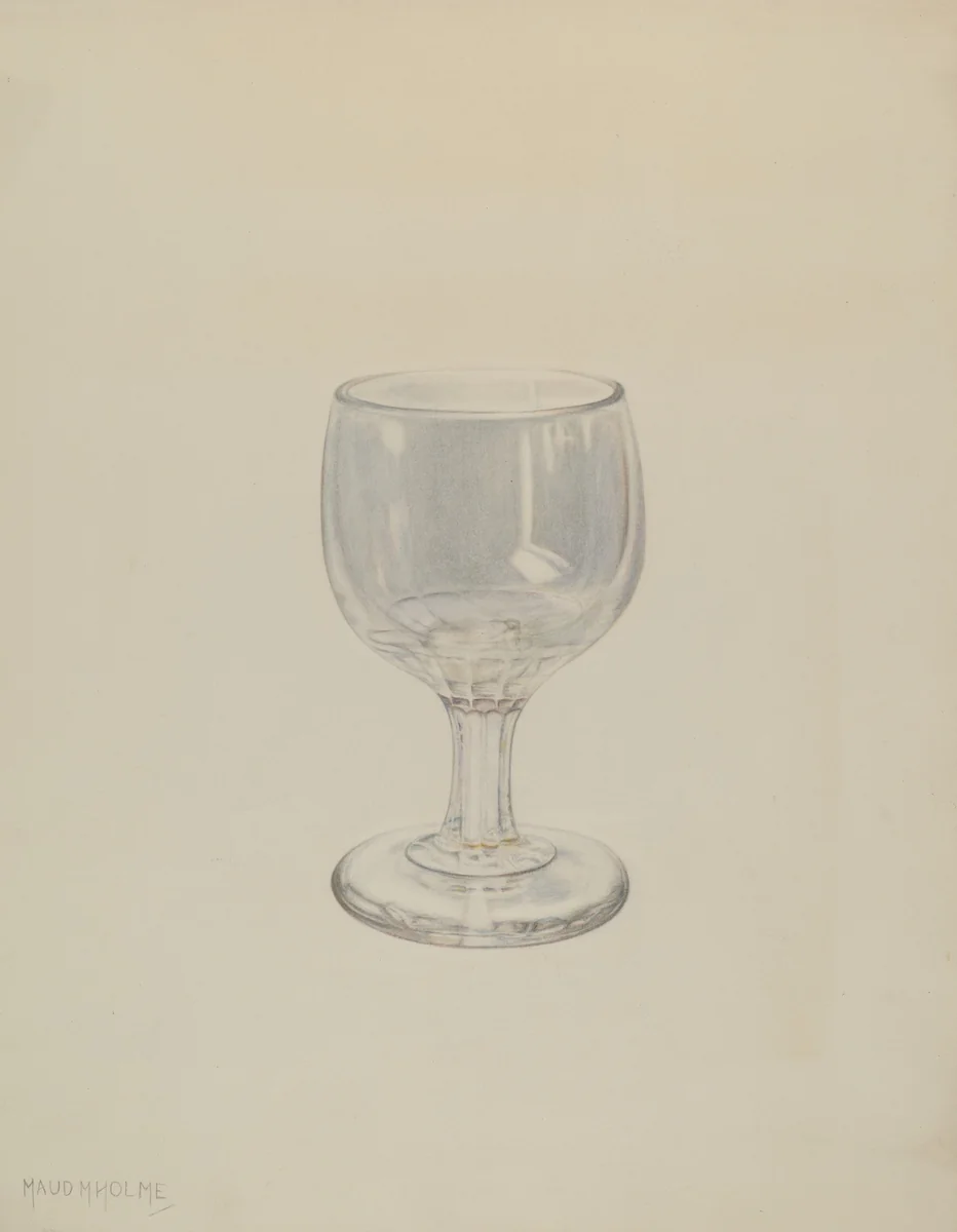 Glass by Maud M Holme, index of american design, 1935-1942