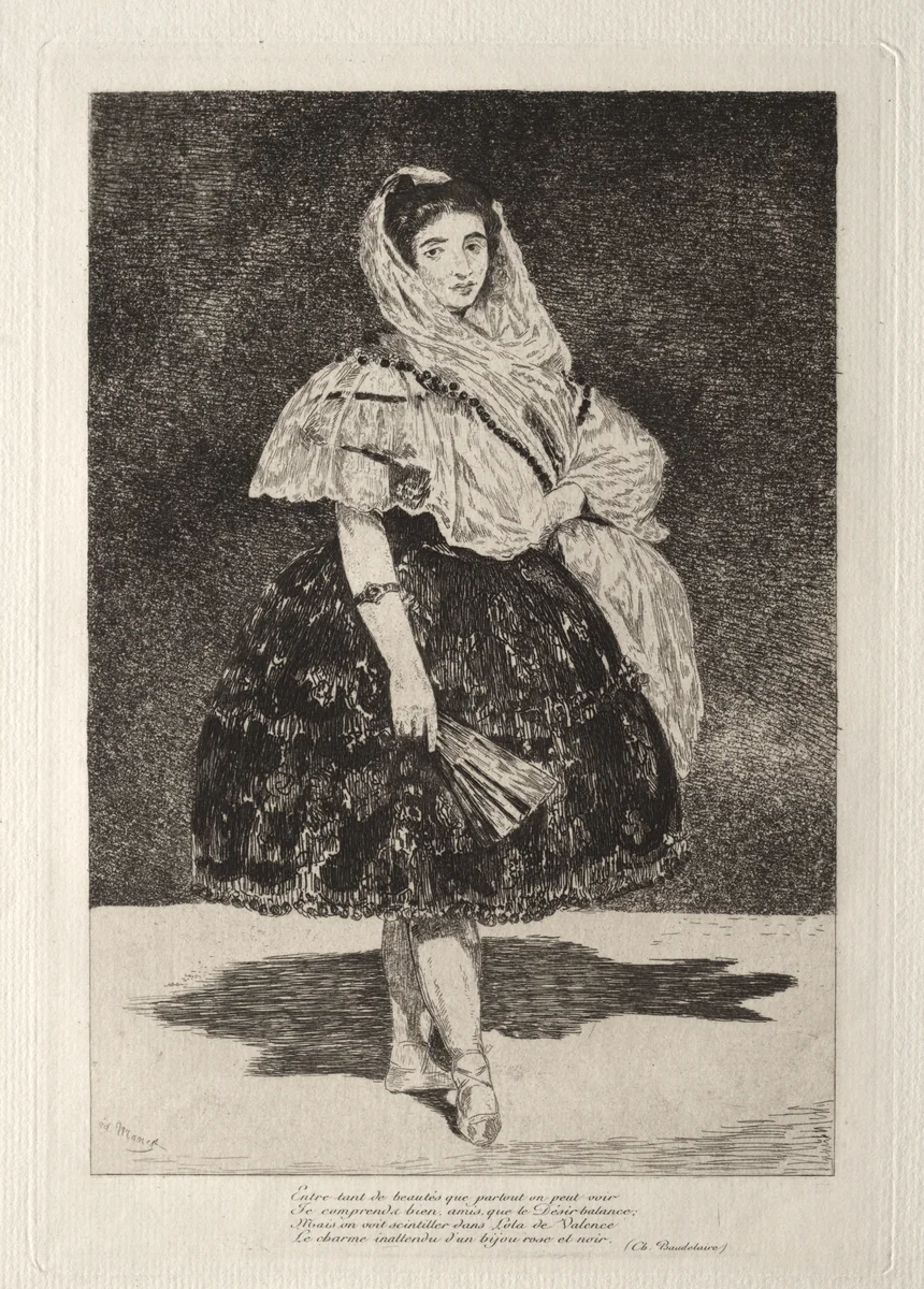 Lola de Valence by Edouard Manet, print, 1862