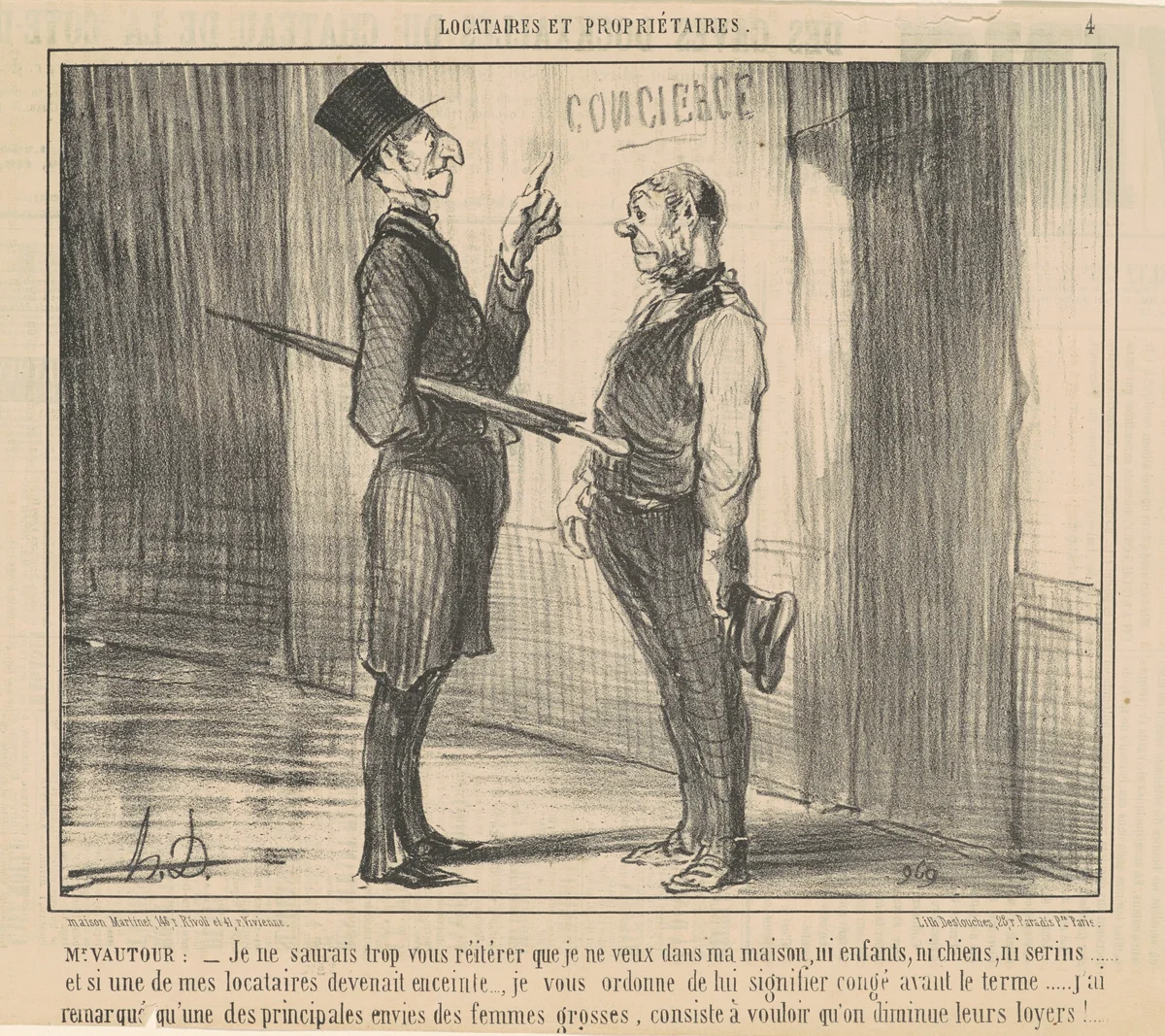 M. Vautour: Je ne saurais trop ... by Honoré Daumier, print, 1856