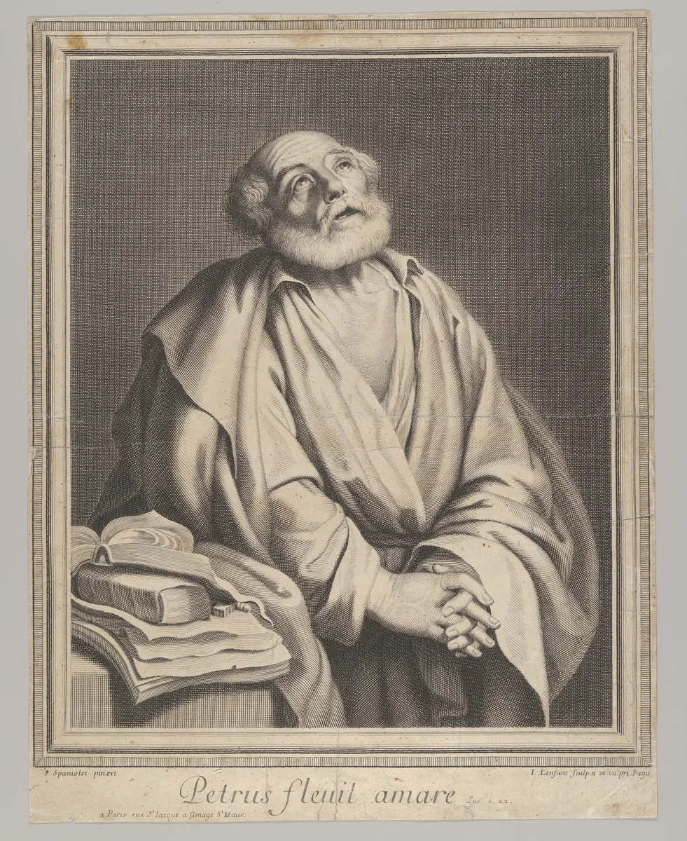 The Penitence of Saint Peter by Jean Lenfant, print, 1635-1645