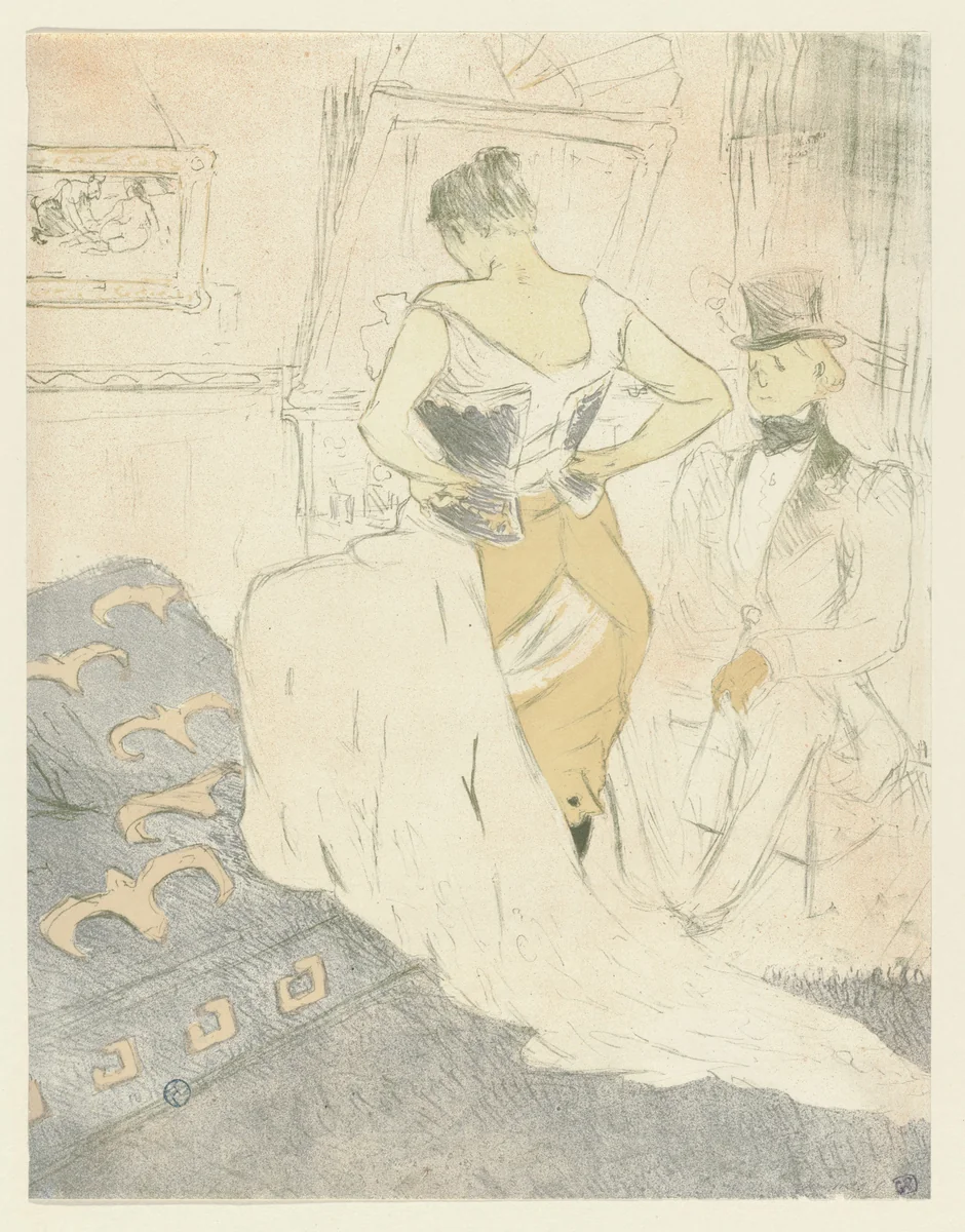 Woman in Corset (Femme en corset) from Elles by Henri de Toulouse-Lautrec, print, 1896