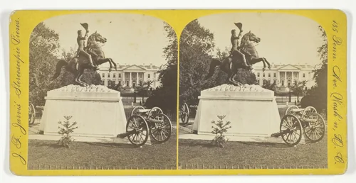 The Colossal Bronze Equestrian Statue of Gen. Andrew Jackson by J. F. Jarvis, photograph, 1875-1899