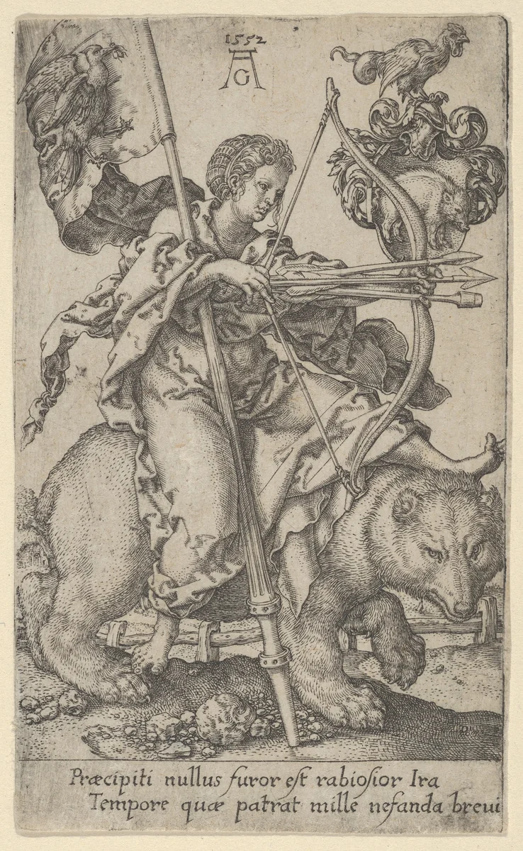 Wrath, from The Vices by Heinrich Aldegrever, print, 1552