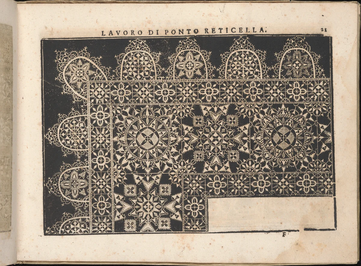 Fiore D'Ogni Virtu Per le Nobili Et Honeste Matrone, page 21 (recto) by Isabella Catanea Parasole, book, 1610