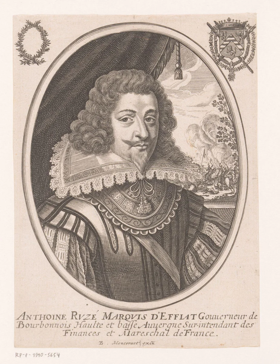 Portret van Antoine Coiffier de Ruzé by anonymous, print, 1610-1668