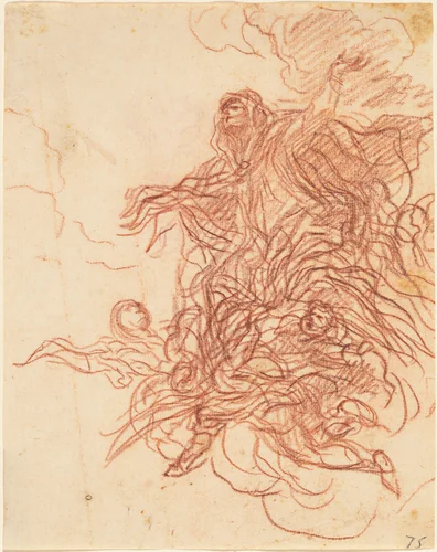 The Assumption of the Virgin by Baldassare Franceschini, drawing, 1662-1672