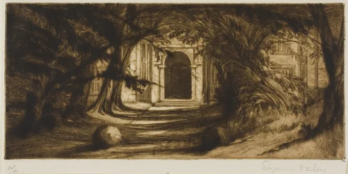 Mytton Hall by Francis Seymour-Haden, print, 1859
