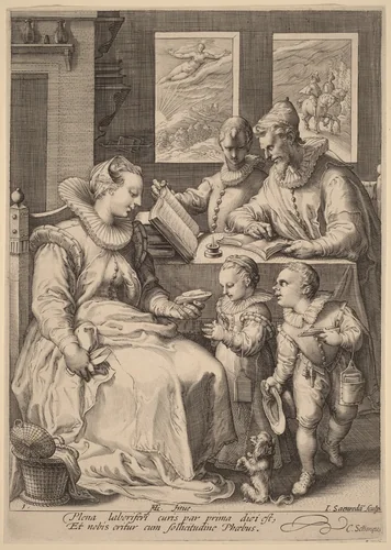 Morning by Jan Pietersz Saenredam; Hendrick Goltzius, print, 1590-1600