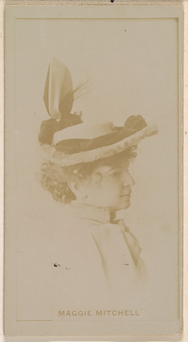 Maggie Mitchell, from the Actresses series (N245) issued by Kinney Brothers to promote Sweet Caporal Cigarettes by Kinney Brothers Tobacco Company, photograph, 1890