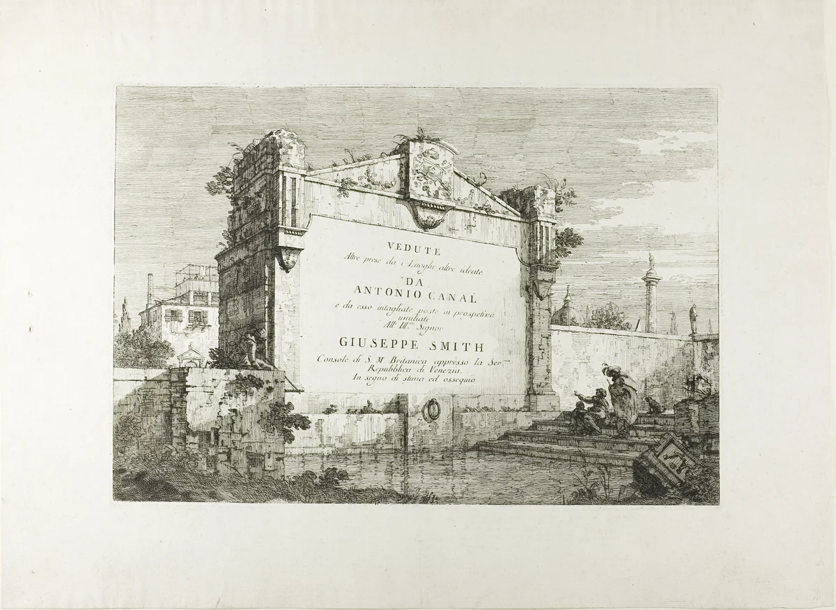 Title Page, from Vedute by Canaletto, print, 1735-1744