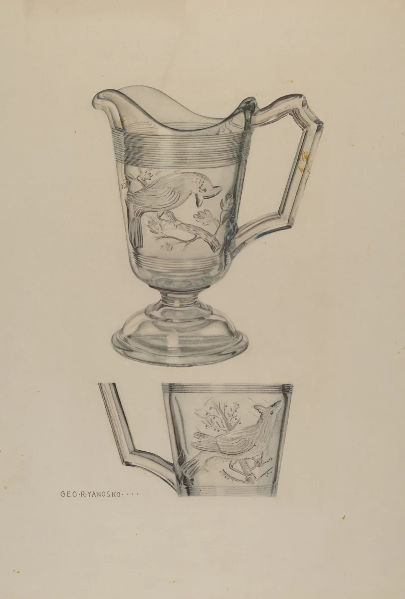 Cream Pitcher by George Yanosko, index of american design, 1940