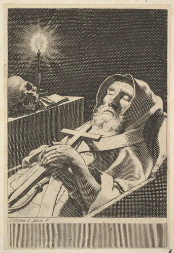 St. Francis de Paul by Claude Mellan, print, 1600-1688