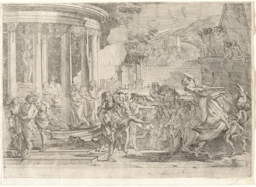 Camma and Sinorix by Pietro Testa, print, 1630-1640