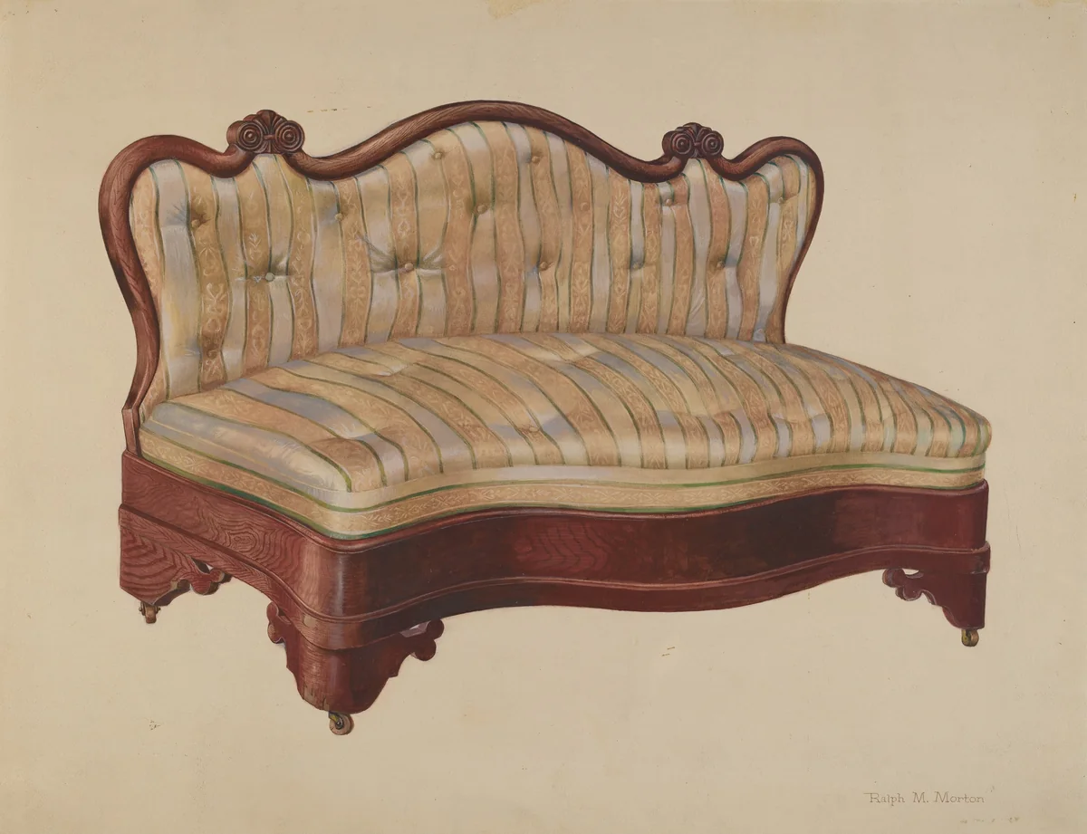 Love Seat by Ralph Morton, index of american design, 1942