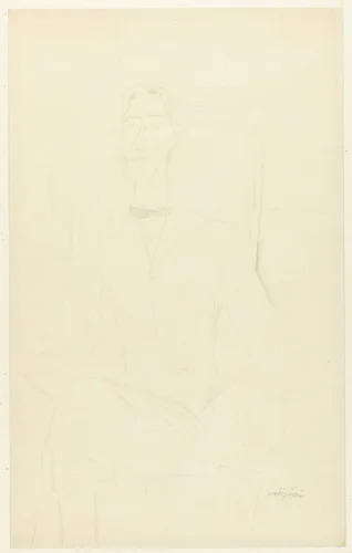 Portrait of Jean Cocteau by Amedeo Modigliani, drawing, 1916