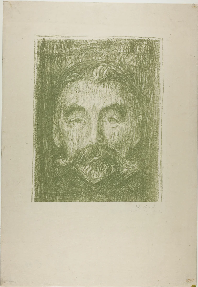 Stéphane Mallarmé by Edvard Munch, print, 1897