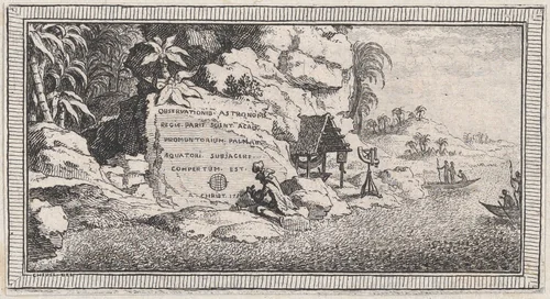Title Page, from a series of six landscapes titled "Observationib.Astronom.Regiae.Paris.Scient. Acad...1736" by Quentin Pierre Chedel, print, 1736