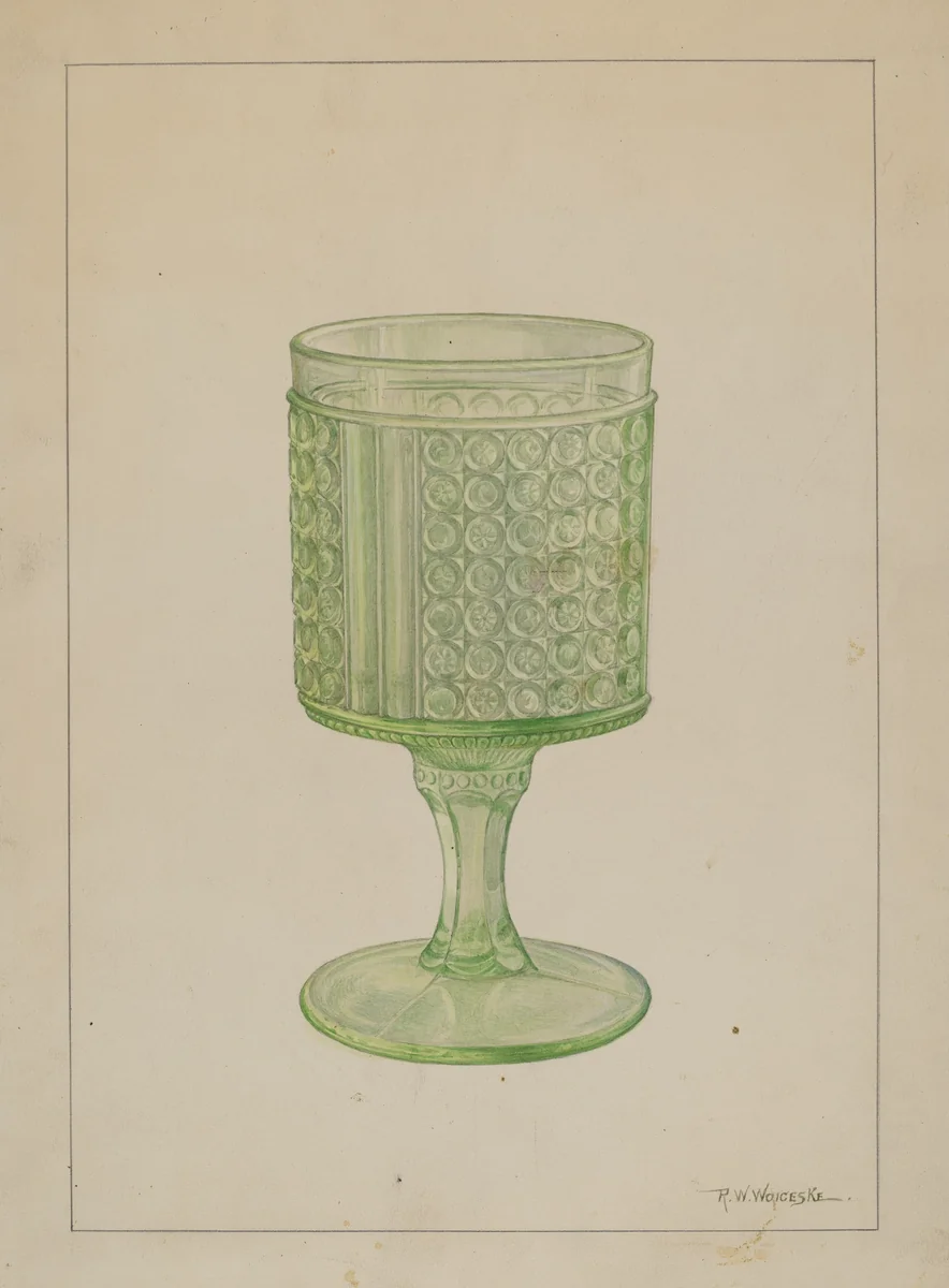 Goblet by Ronau William Woiceske, index of american design, 1935-1942
