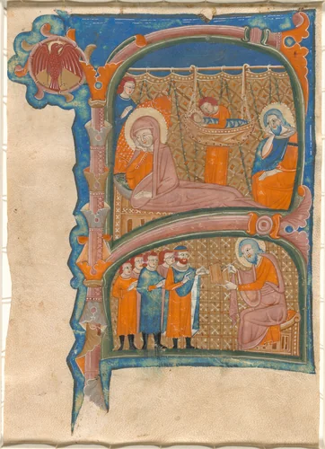Birth and Naming of John the Baptist by Italian 13th Century, drawing, 1250-1299