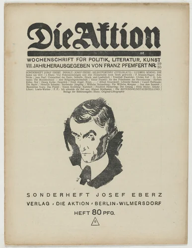 Die Aktion, vol. 8, no. 29/30 by Josef Eberz, periodical, 1918