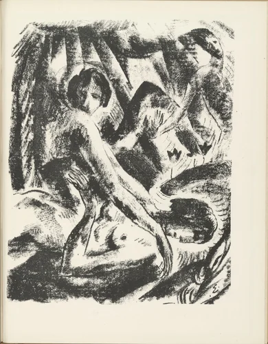 Salvation (Erlösung) (plate, page 111) from the periodical Münchner Blätter für Dichtung und Graphik, vol. 1, no. 7 (July 1919) by Josef Eberz, periodical, 1919