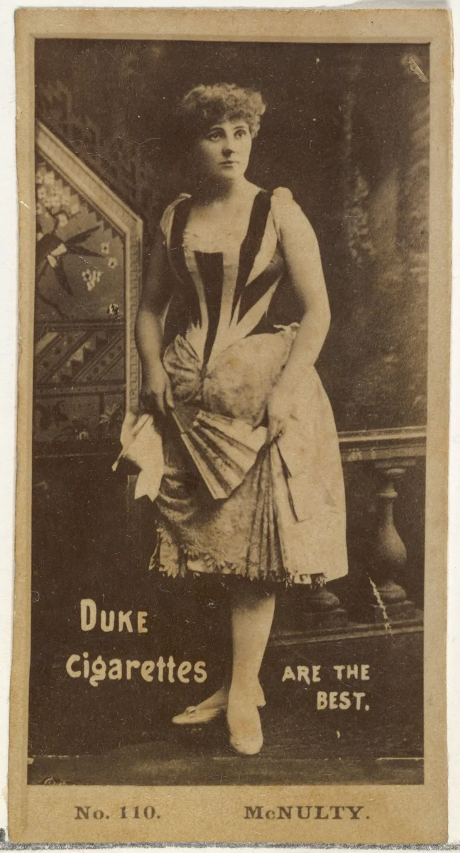 Card Number 110, Jennie McNulty, from the Actors and Actresses series (N145-6) issued by Duke Sons & Co. to promote Duke Cigarettes by W. Duke, Sons & Co., photograph, 1880-1889