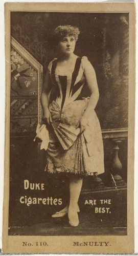 Card Number 110, Jennie McNulty, from the Actors and Actresses series (N145-6) issued by Duke Sons & Co. to promote Duke Cigarettes by W. Duke, Sons & Co., photograph, 1880-1889