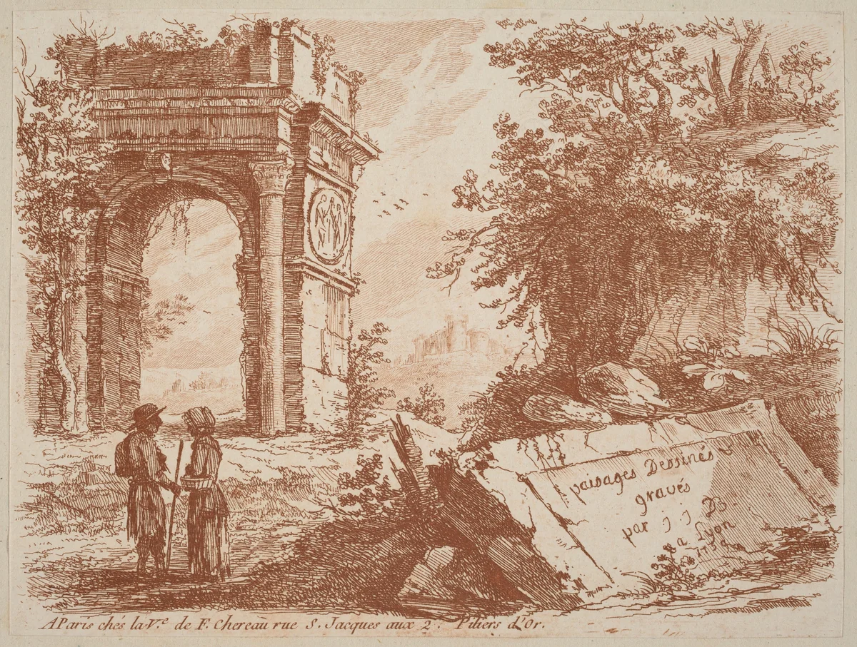 The Triumphal Arch by Jean Jacques de Boissieu, print, 1759