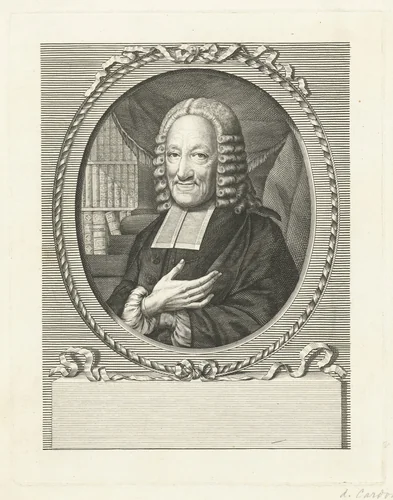 Portret van Jacobus Willemsen op 75-jarige leeftijd by Antoine Cardon, print, 1773-1775