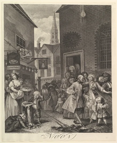 Noon: The Four Times of Day by William Hogarth, print, 1738