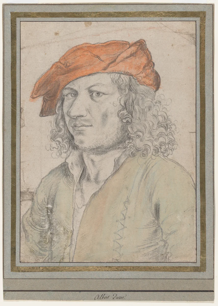 Portrait of a Young Man Wearing a Hat by anonymous, drawing, 1500-1550