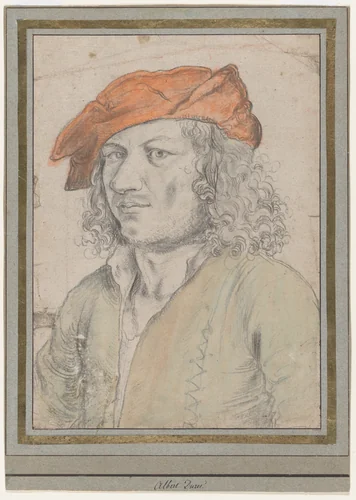 Portrait of a Young Man Wearing a Hat by anonymous, drawing, 1500-1550