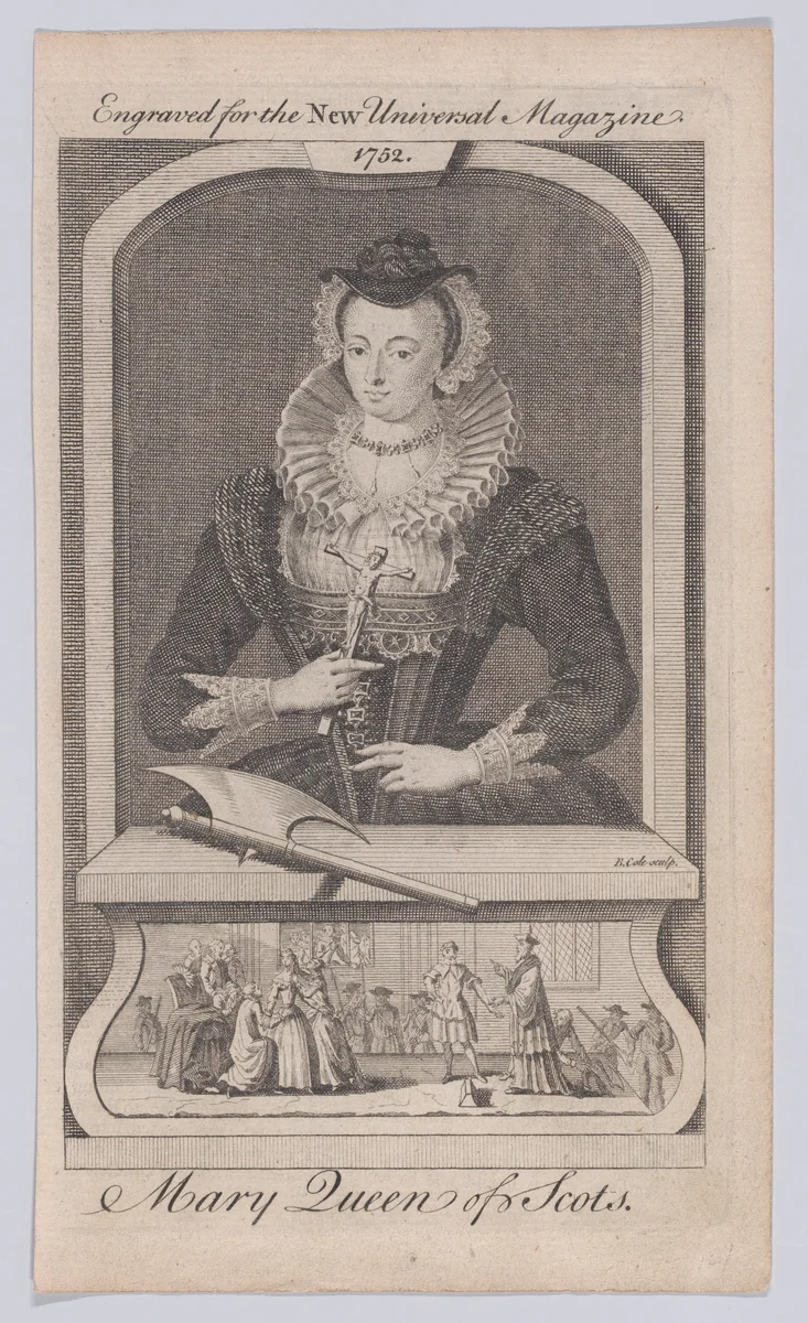 Mary, Queen of Scots (from "Universal Magazine") by Benjamin Cole, print, 1752