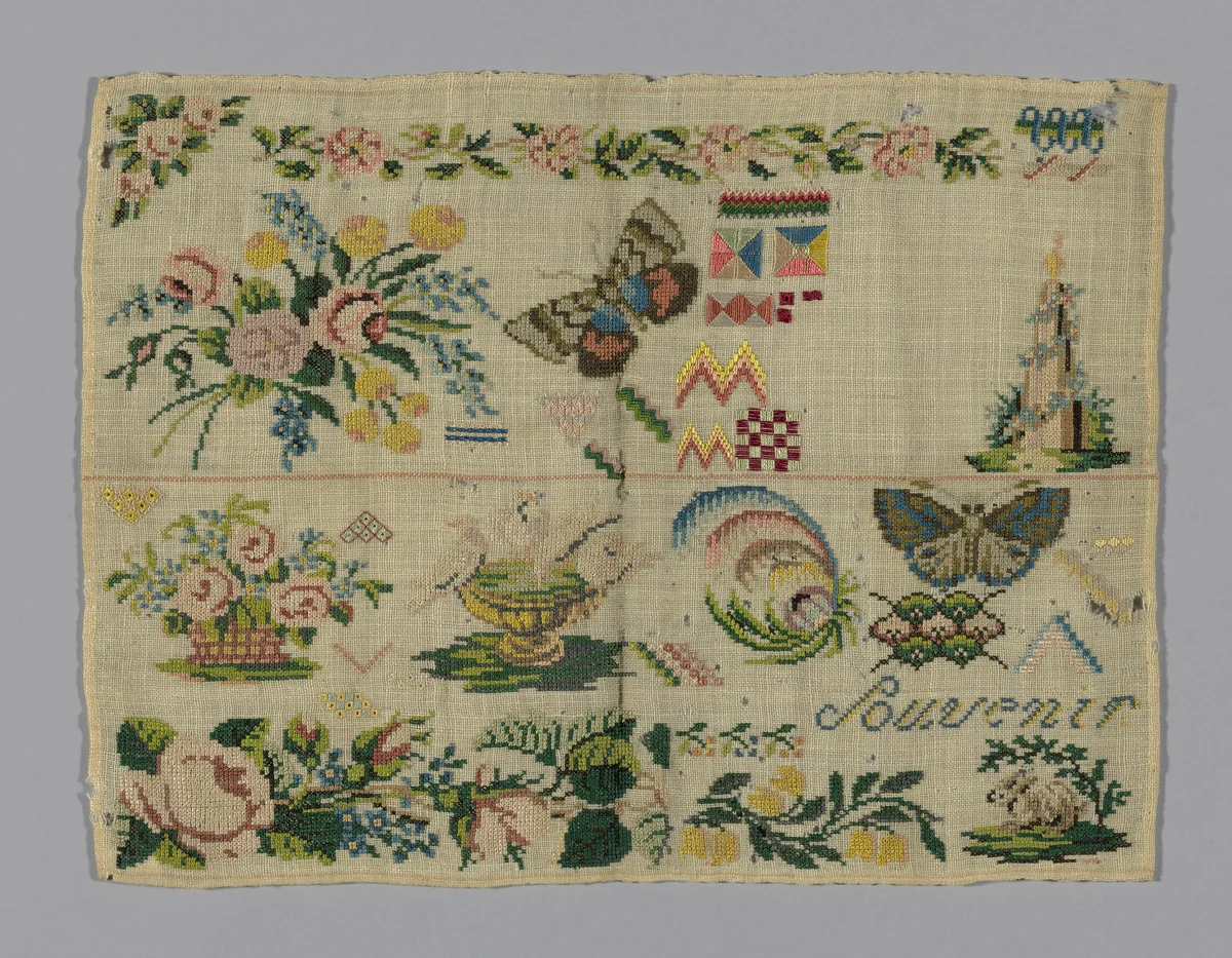 Sampler by Germany, textile, 1801-1900