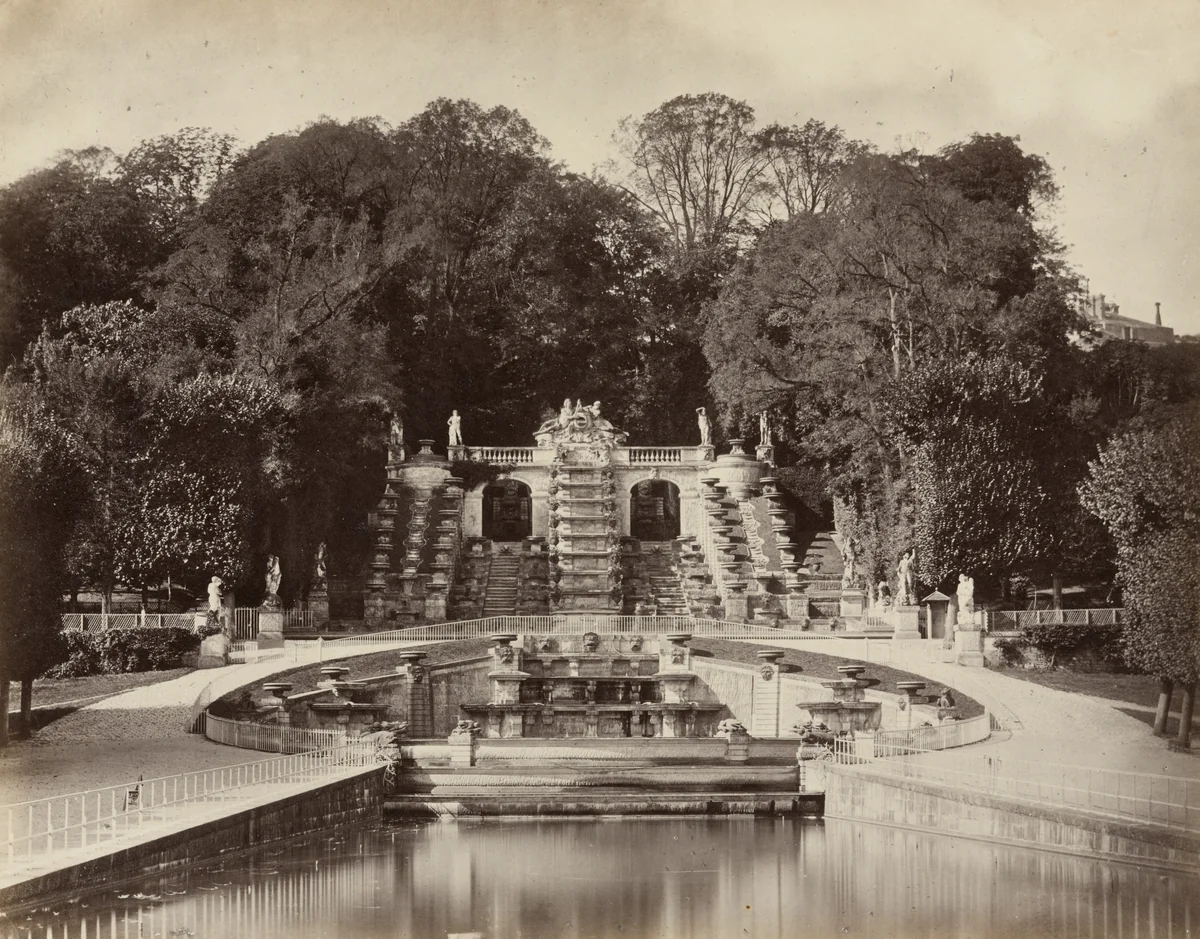 Cascades de St. Cloud by Achille Quinet, photograph, 1875