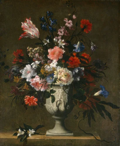 Flowers in a Classical Vase by French 17th Century, painting, 1650-1699