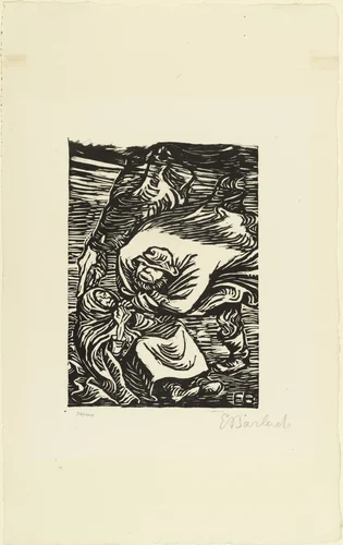 Group in a Storm (Gruppe im Sturm) by Ernst Barlach, print, 1919