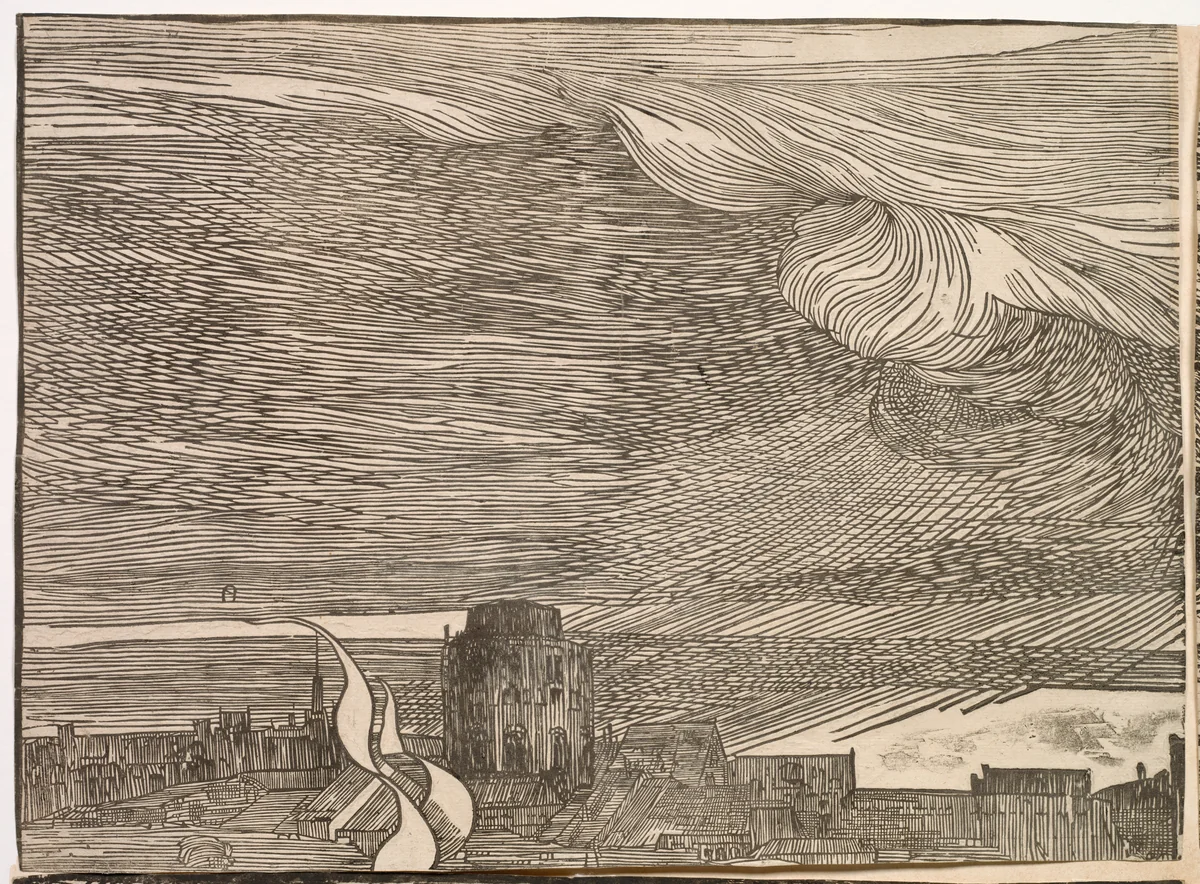 The Submersion of Pharaoh's Army in the Red Sea by Titian, print, 1514-1515