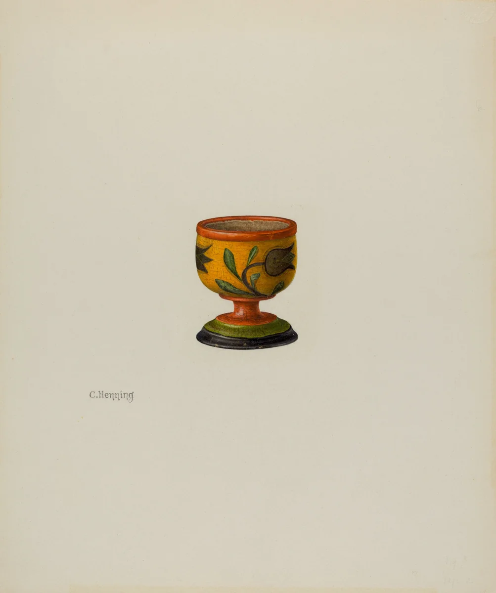 Pa. German Salt Cup by Charles Henning, index of american design, 1941