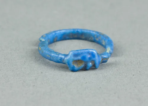 Eye of Horus (Wedjat) Finger Ring by Egyptian, metalwork, -1325